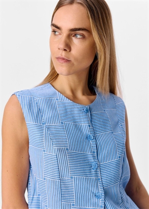 Aya sl vest White/Cornflower Blue Object 